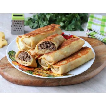 Блинчики с мясом, 500г (Продукт нашей линии высшего качества! Цех ручной работы)